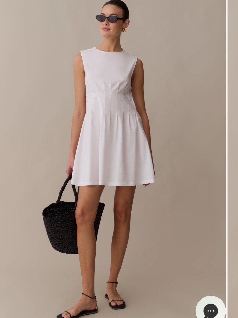 NWT Few Moda/ Kourt Virgina Pintucked Cotton Dress.